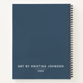 Notitieboek van Elegant Navy Blue Sketchbook (Achterkant)