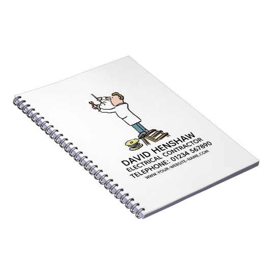 Notitieboek van elektricien en elektrocontractante (Rechterzijde)