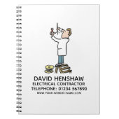 Notitieboek van elektricien en elektrocontractante (Voorkant)