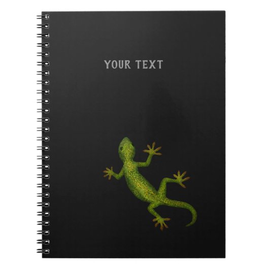 Notitieboek van Gecko met (of zonder) jouw tekst (Voorkant)