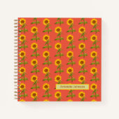 Notitieboek van gele zonnebloemen (Voorkant)