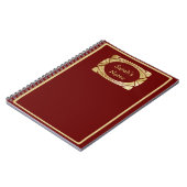 Notitieboek van goudvormige  naamplaat (Linkerzijde)
