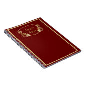 Notitieboek van goudvormige naamplaat (Rechterzijde)