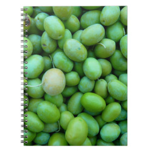 Notitieboek van groene olijven