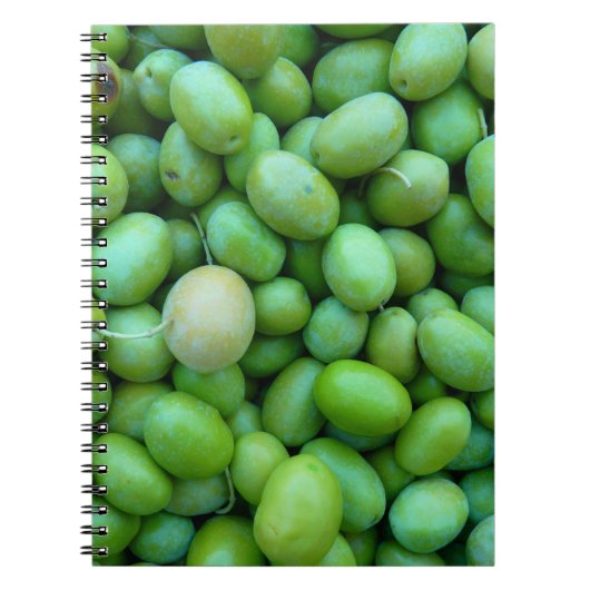 Notitieboek van groene olijven (Voorkant)