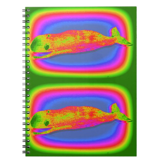 notitieboek van groovy glimlachende walvissen (Voorkant)