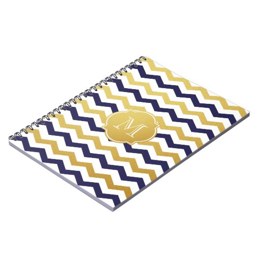 Notitieboek van het goudmonogram van het blauw-Che (Linkerzijde)