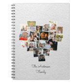 Notitieboek van het  van de Hart-vormig fotocollag (Voorkant)