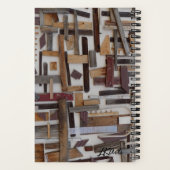 notitieboek van houtslijpspiraal (Achterkant)