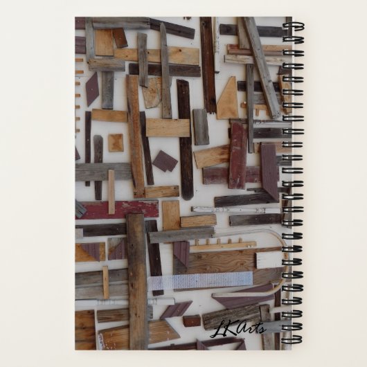 notitieboek van houtslijpspiraal (Achterkant)