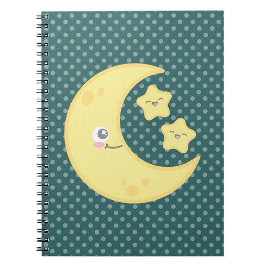 Notitieboek van Kawaii Moon en Stars (Voorkant)