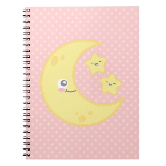 Notitieboek van Kawaii Moon en Stars (Voorkant)