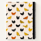 Notitieboek van kippensamenstelling, spiraalbreed  (Achterkant)