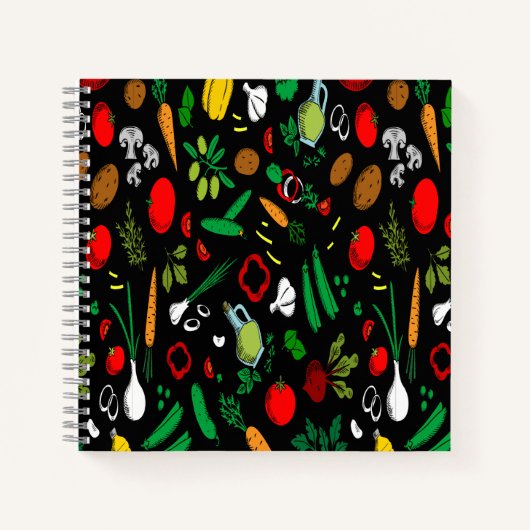 Notitieboek van kleurrijke groenten (Voorkant)