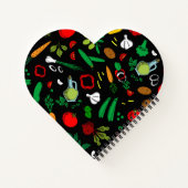 Notitieboek van kleurrijke groenten (Achterkant)