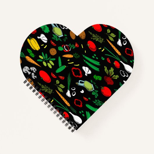 Notitieboek van kleurrijke groenten (Voorkant)