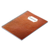 Notitieboek van kunstbruin leder (Linkerzijde)