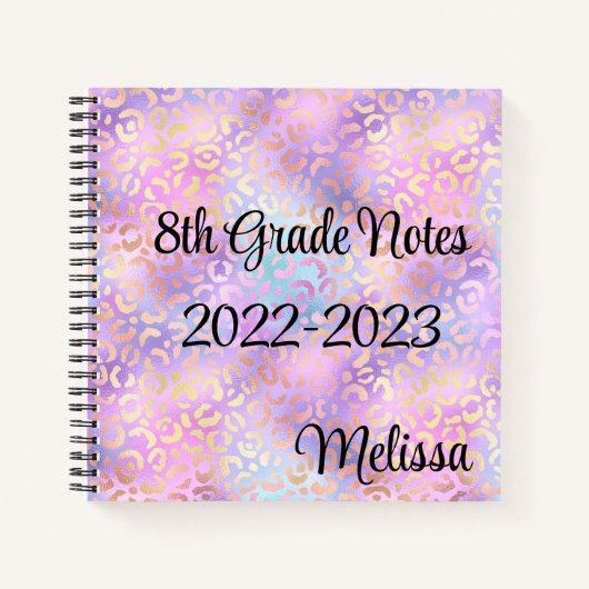 Notitieboek van leopard Print Monogram (Voorkant)