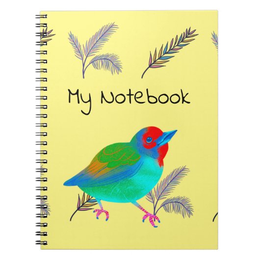 Notitieboek van meerkleurige vogelsoorten (Voorkant)