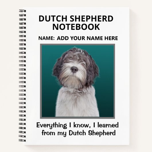 Notitieboek van Nederlandse herder (Voorkant)