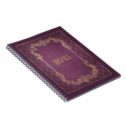 Notitieboek van Paars en goudLijst (Rechterzijde)