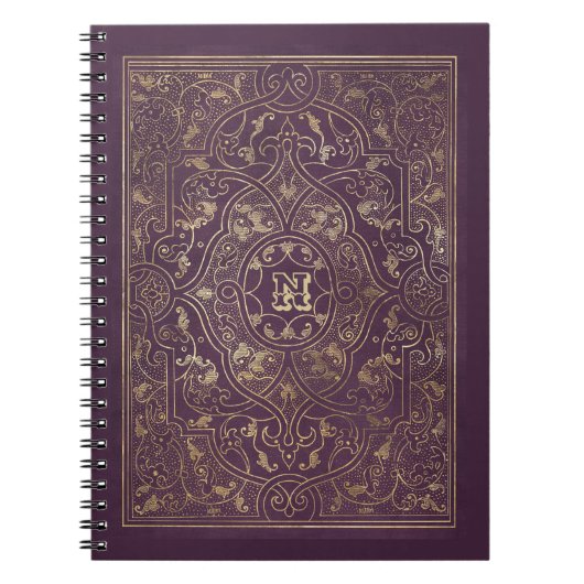  Notitieboek van Paars en goudLijst (Voorkant)