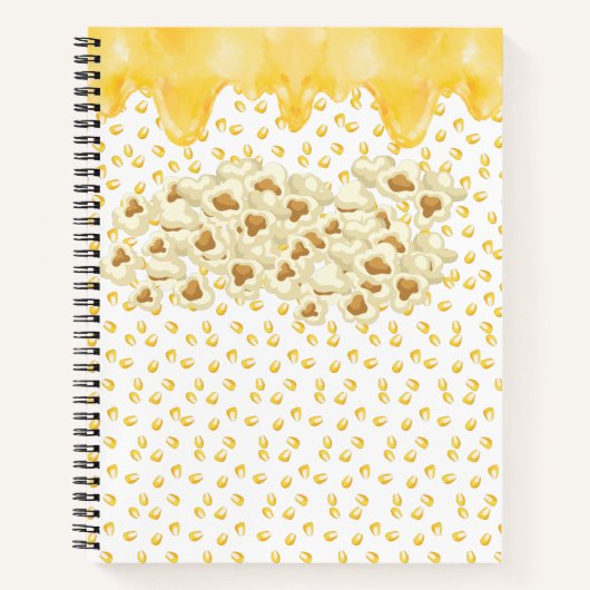 Notitieboek van popcorn en gesmolten boter (Voorkant)