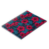 Notitieboek van rode hibiscus bloemen (Linkerzijde)