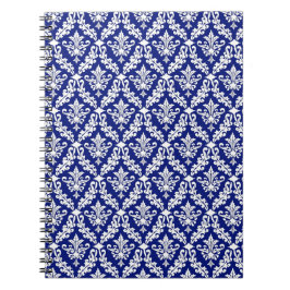 Notitieboek van Royal Blue Damask