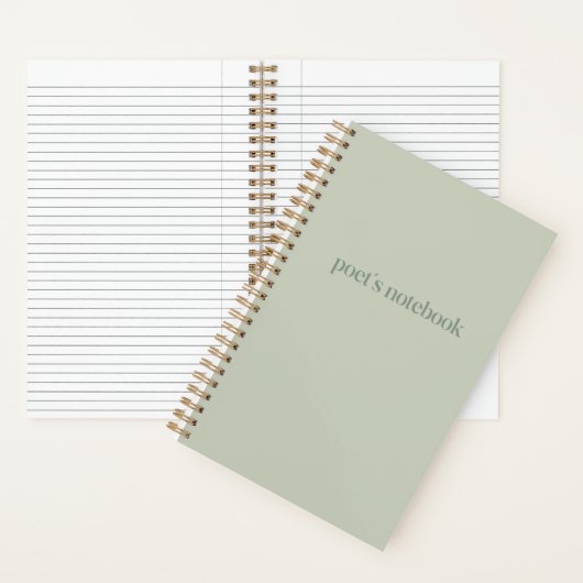 Notitieboek van Sage Green Poet | Monogram (Binnen)