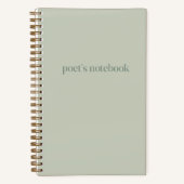 Notitieboek van Sage Green Poet | Monogram (Voorkant)
