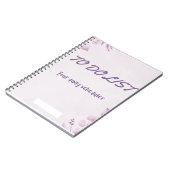 notitieboek van takenlijst en dagplanning (Linkerzijde)