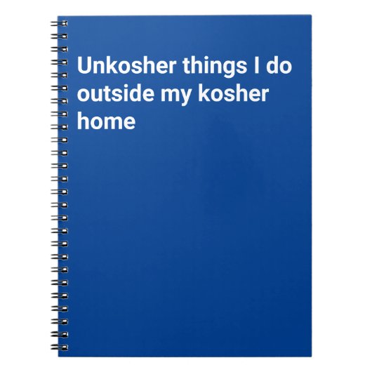 Notitieboek van Unkosher (Voorkant)