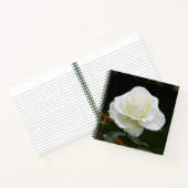 Notitieboek van witte rozenbloem (Binnen)