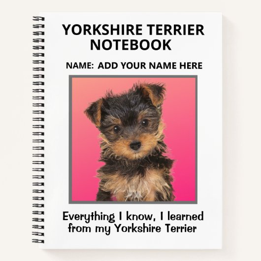 Notitieboek van Yorkshire Terriers (Voorkant)