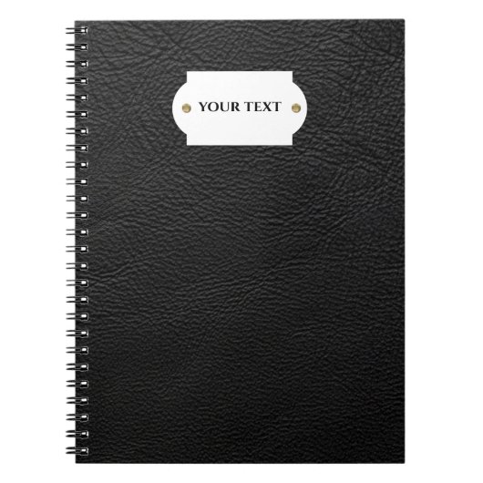 Notitieboek van zwart leder (Voorkant)