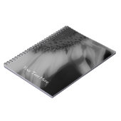 Notitieboek van zwarte en witte zonnebloempitten (Linkerzijde)