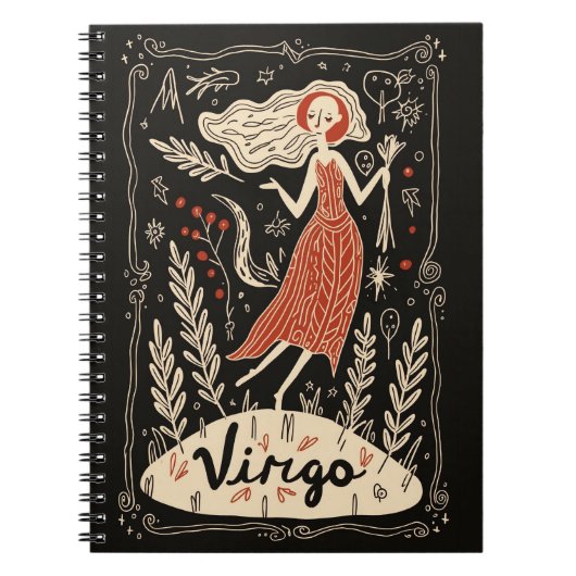 Notitieboek Virgo Celestial Zodiac Art (Voorkant)