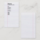 Notitieboek Visitekaartje (Voorkant / Achterkant)