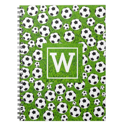 Notitieboek voetbalmonogram (Voorkant)