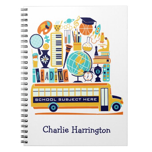 Notitieboek voor aangepaste schoolillustraties (Voorkant)