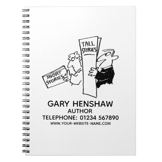 Notitieboek voor auteur of schrijver (Voorkant)