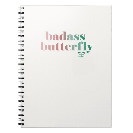Notitieboek voor Badass Butterfly (Voorkant)