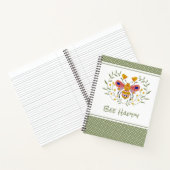 Notitieboek voor bee Happy Folk Art Bumble Bee (Binnen)