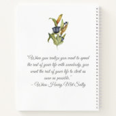 Notitieboek voor blauwe en groene tropische bruilo (Achterkant)