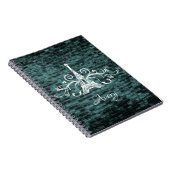 Notitieboek voor blauwgroen Eiffeltower (Rechterzijde)