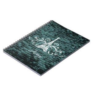 Notitieboek voor blauwgroen Eiffeltower