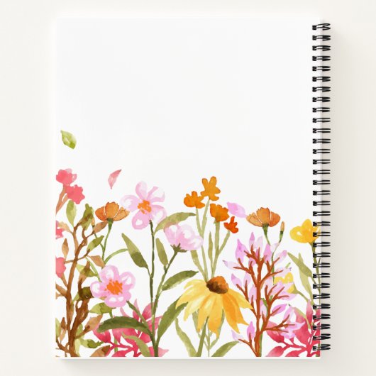 Notitieboek voor bloemmonogram (Achterkant)