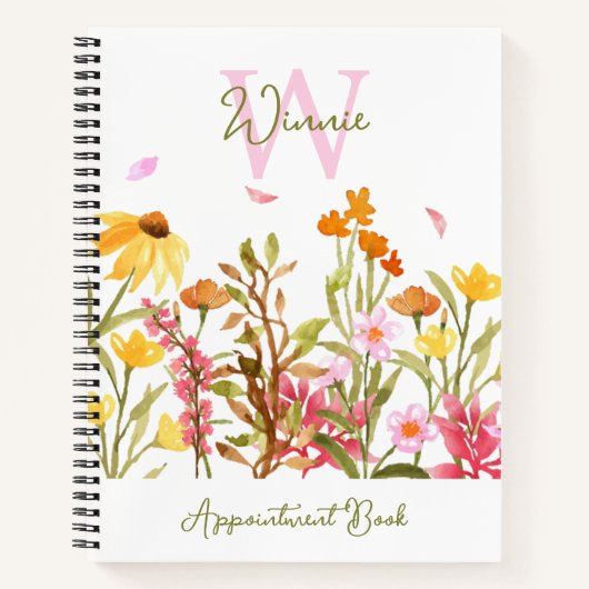 Notitieboek voor bloemmonogram (Voorkant)