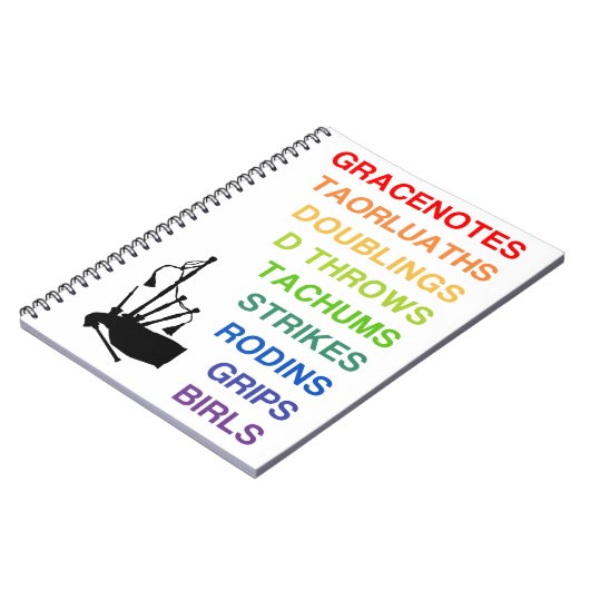 Notitieboek voor doedelzakspelers, 6,5 inch B x 8, (Linkerzijde)